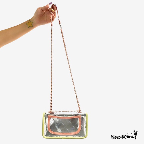 🚫SOLD•TR🎱SY🚫 Clear Pastel Crossbody Bag - Picture 2 of 8